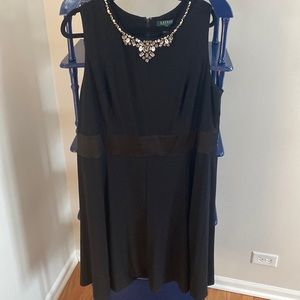 Ralph Lauren Black Cocktail Dress 16w